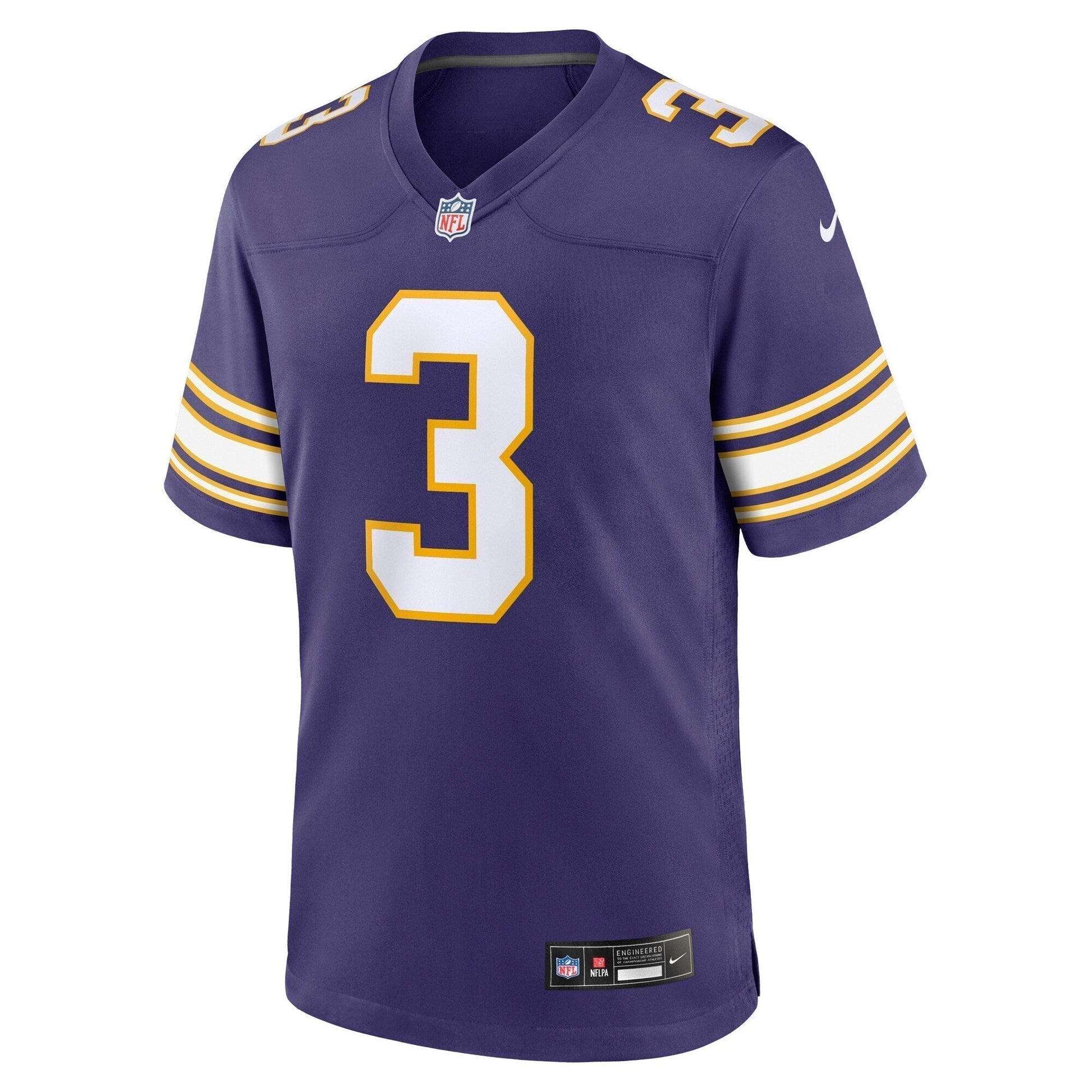 Jordan Addison Minnesota Vikings Classic Game Jersey - Purple football jersey product view 2