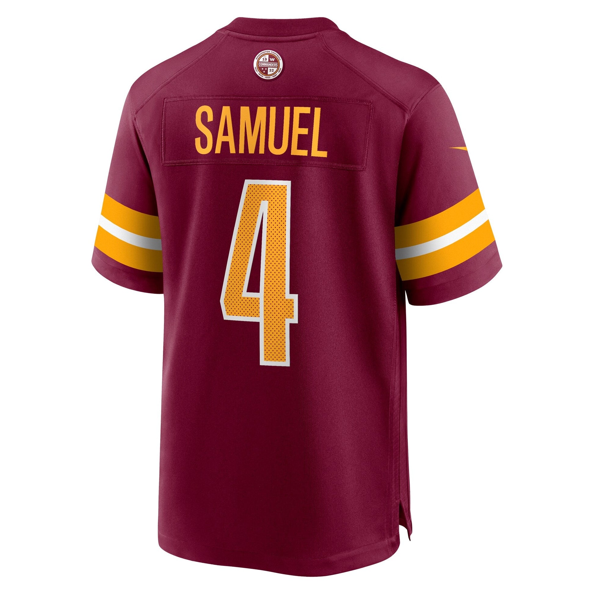 Curtis Samuel Washington Commanders Game Jersey - Burgundy football jersey product view 3