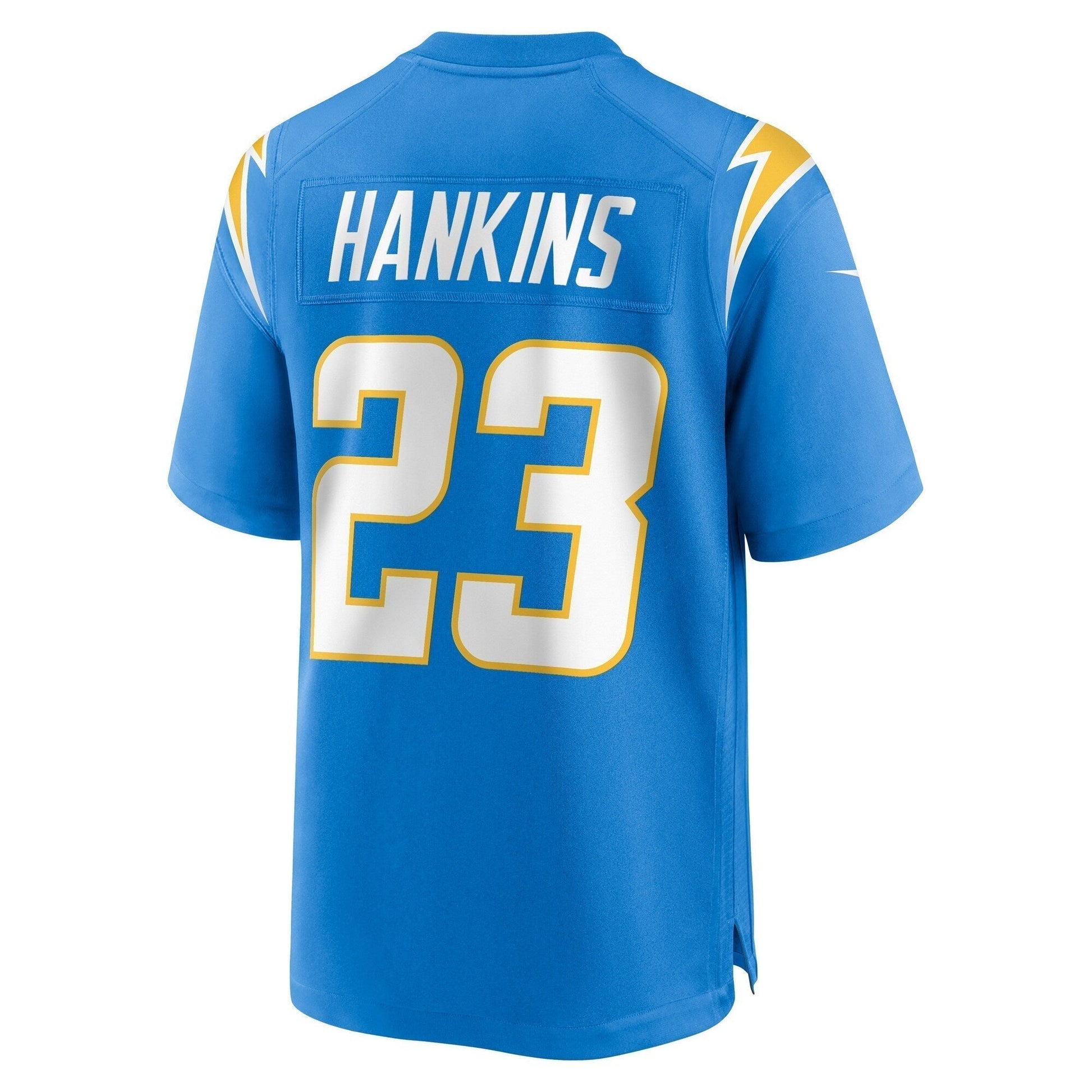 Matt Hankins Los Angeles Chargers Team Game Jersey - Powder Blue football jersey product view 3