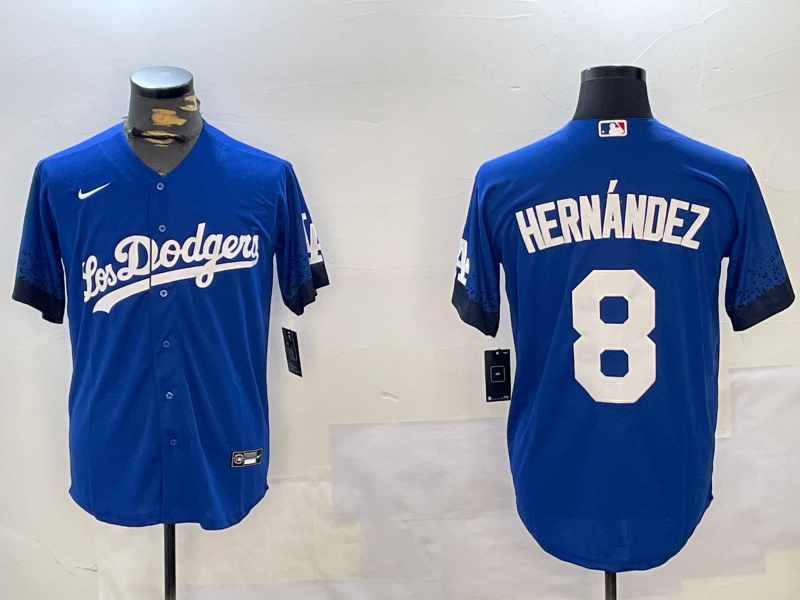Men's Los Angeles Dodgers Enrique Hernandez Royal City Connect Replica Player Jersey baseball jersey product view 1