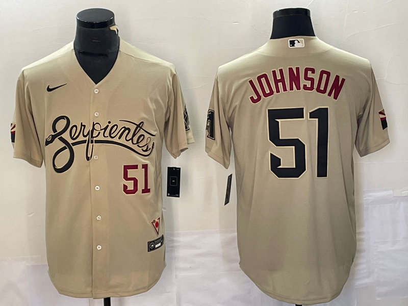 Men's Arizona Diamondbacks Randy Johnson Sand City Connect Replica Player Jersey baseball jersey product view 1