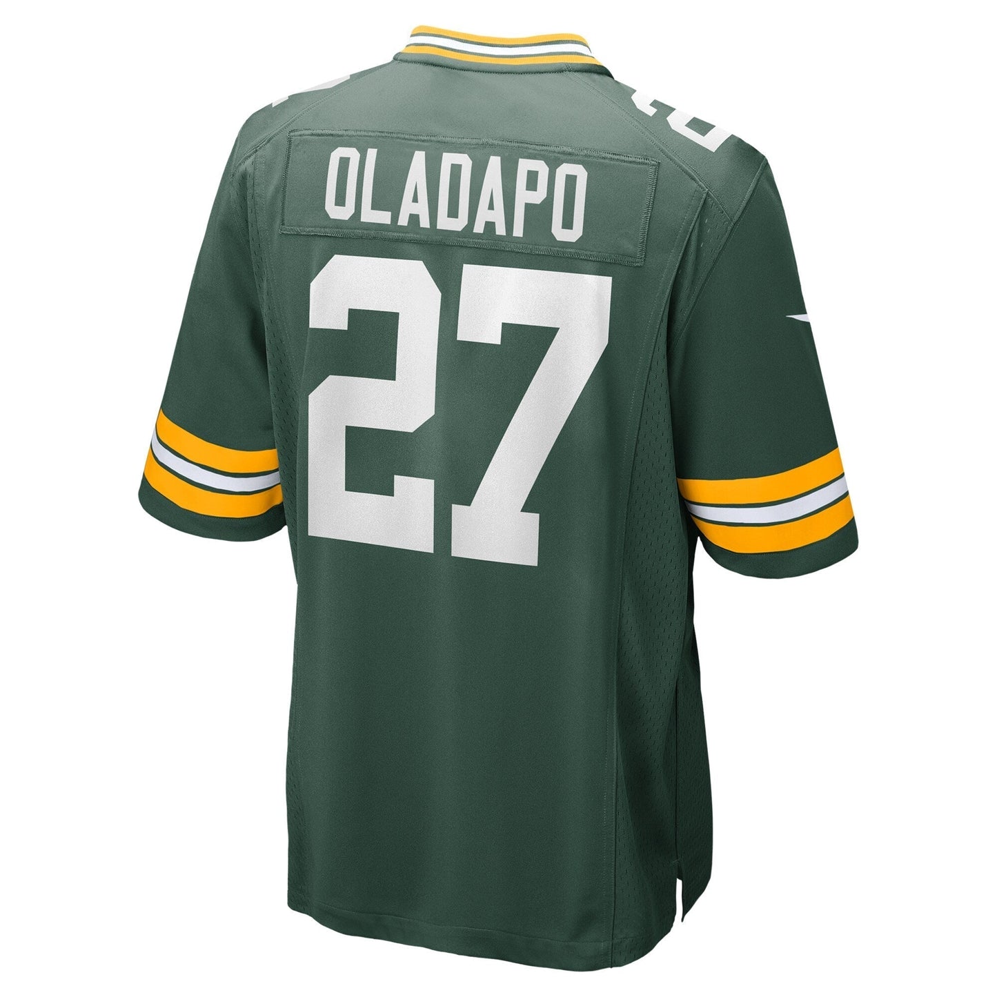 Kitan Oladapo Green Bay Packers Game Jersey - Green football jersey product view 3
