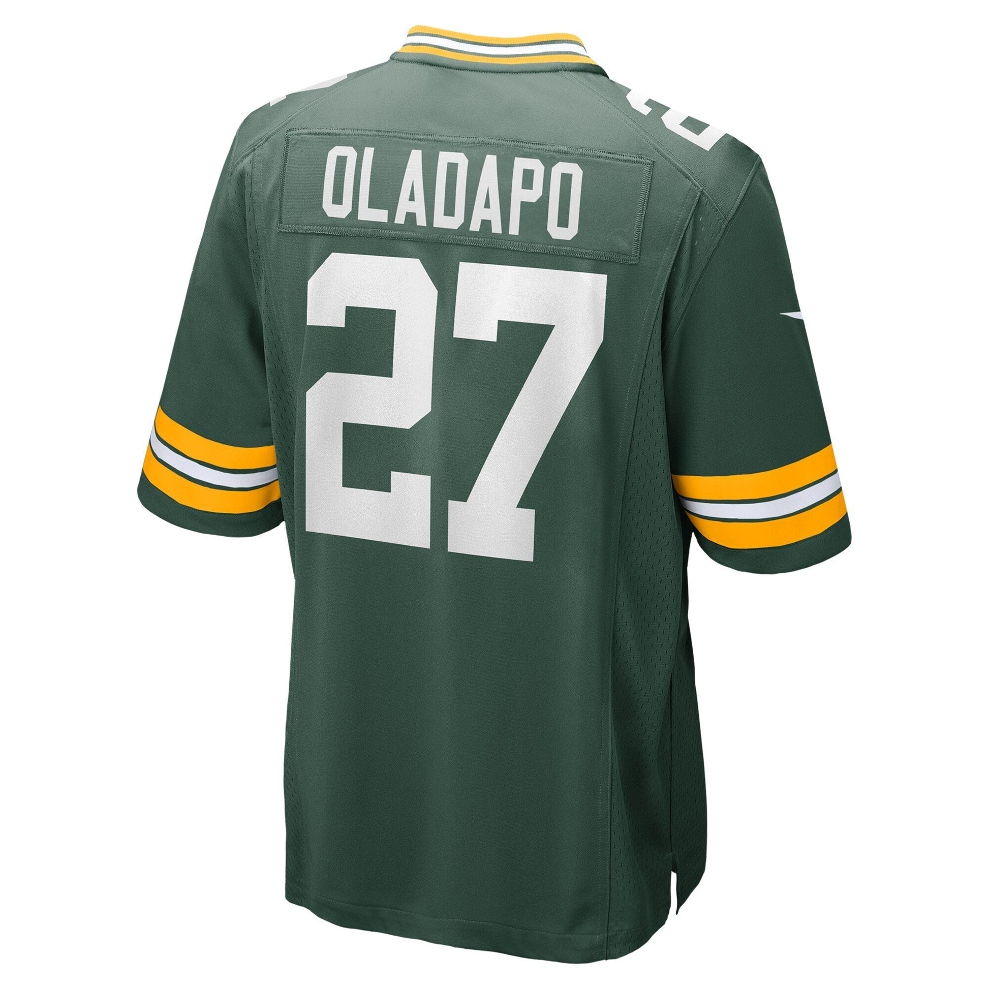 Kitan Oladapo Green Bay Packers Game Jersey - Green football jersey product view 3