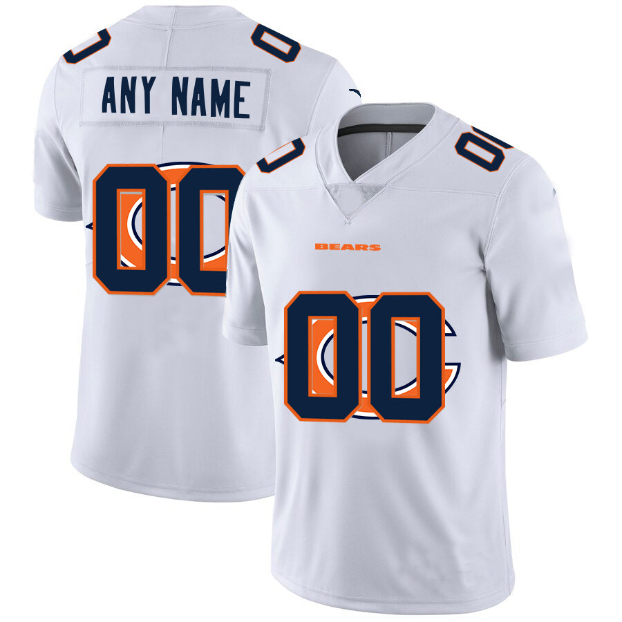 Custom1 Chicago Bears White Team Big Logo Vapor Untouchable Limited Jersey1 Stitched Jersey1 Football Jerseys football jersey product view 1