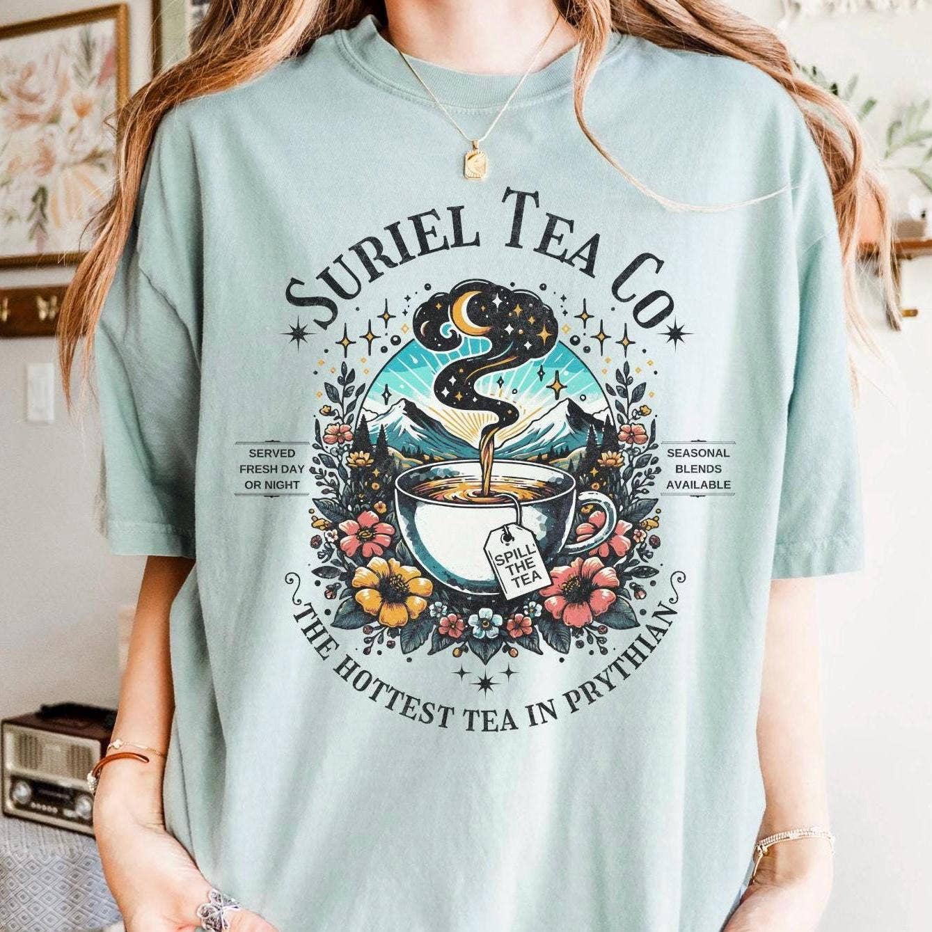 Velaris Suriel Tea Co Shirt - Acotar Book Lover Gift Unisex T-shirt, Sweatshirt, Hoodie, Long Sleeve Tee - T-Shirt, Sweatshirt, Hoodie