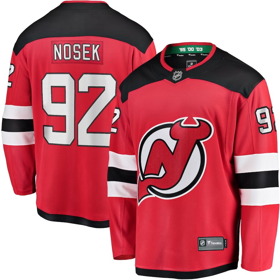 Men's New Jersey1 Devils Tomas Nosek #92 Red Player Game Jersey1 sports jersey product view 1