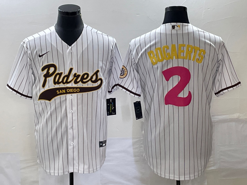 Men's San Diego Padres Xander Bogaerts #2 White Replica Player Jersey Joint Edition baseball jersey product view 1