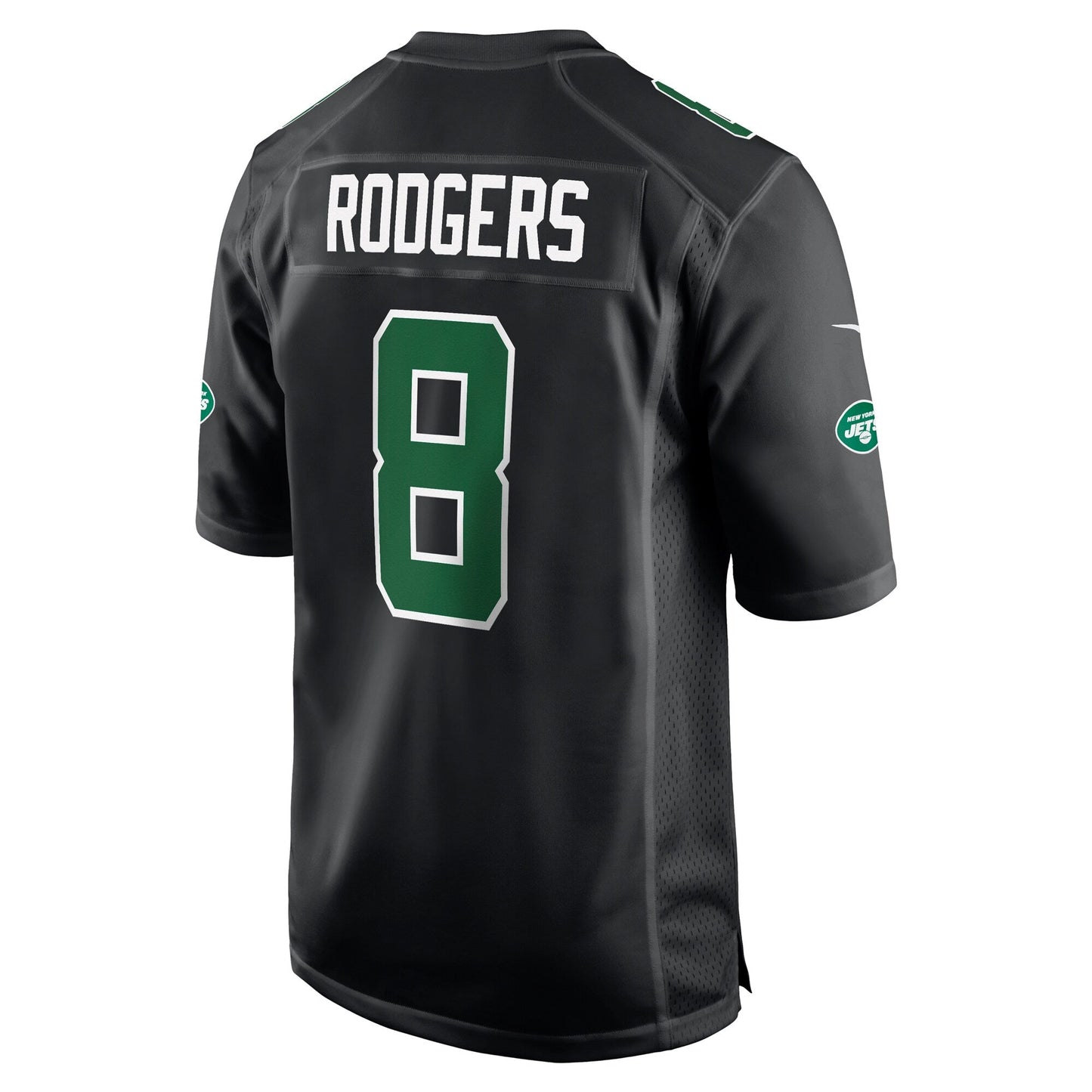 Aaron Rodgers New York Jets Fashion Game Jersey - Black football jersey product view 3