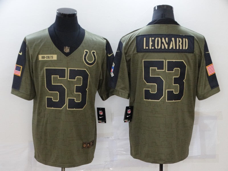 Men's Indianapolis Colts Darius Leonard Brown Game Jersey football jersey product view 1