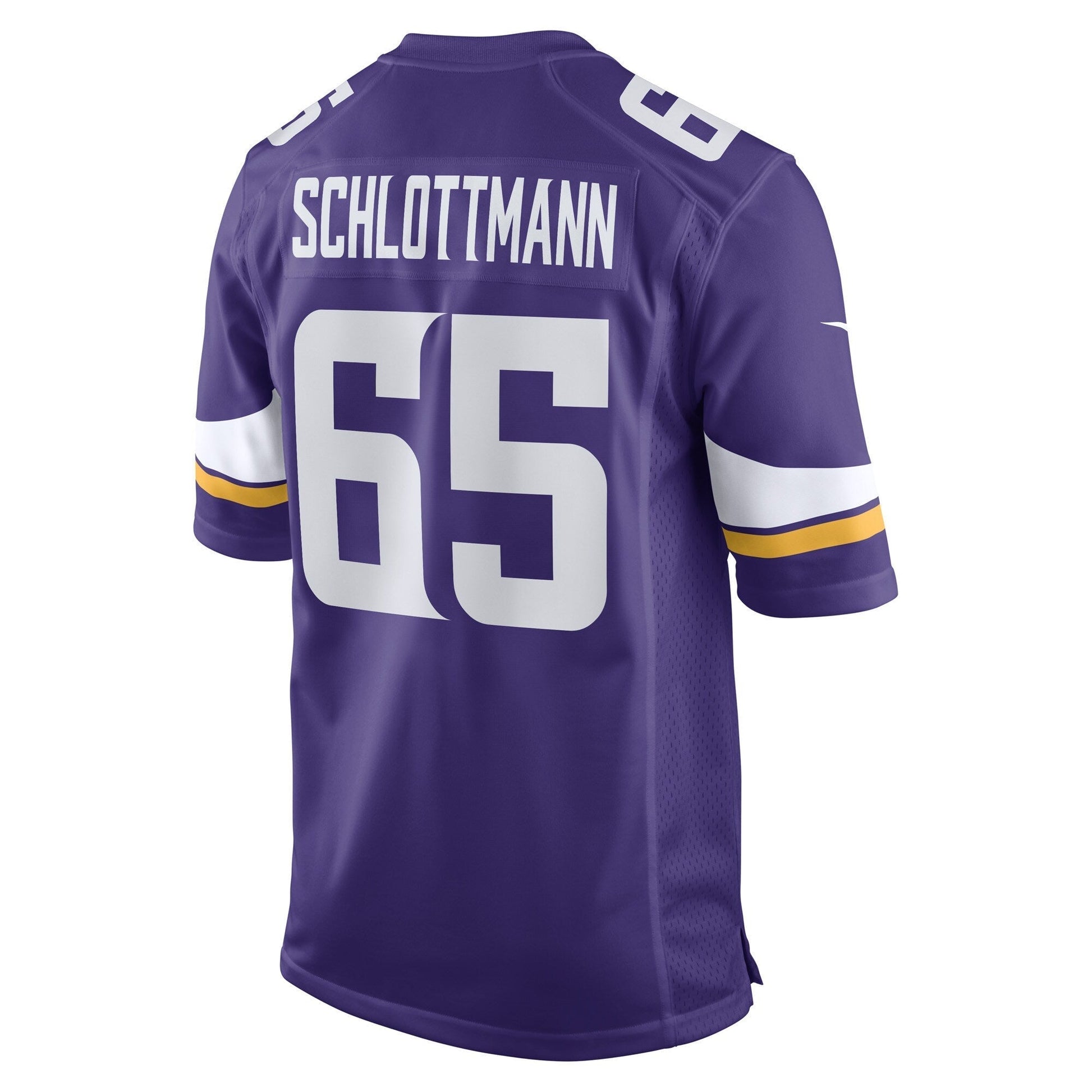Austin Schlottmann Minnesota Vikings Game Jersey - Purple football jersey product view 3