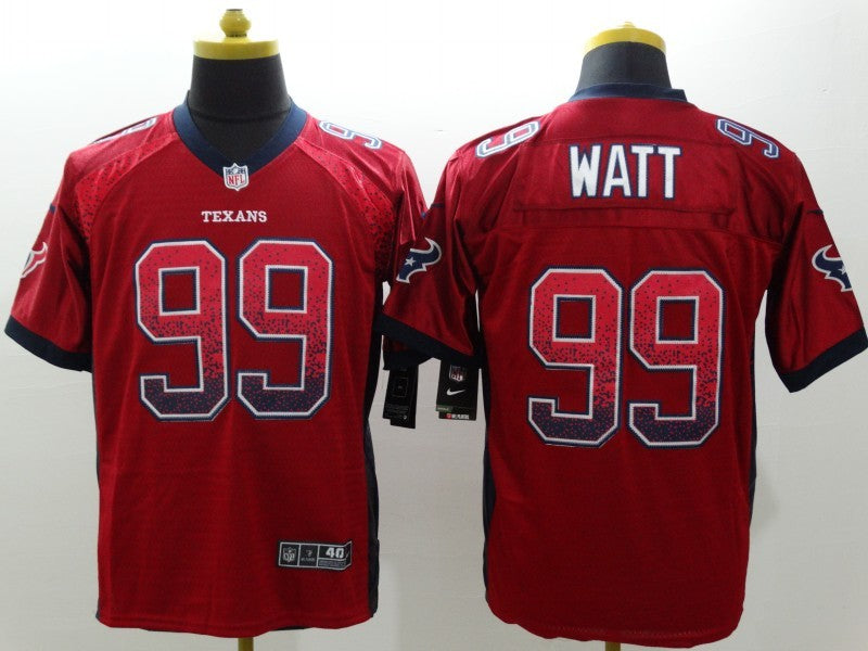 Men's Houston Texans J.J. Watt #99 Red Game Jersey1 football jersey product view 1