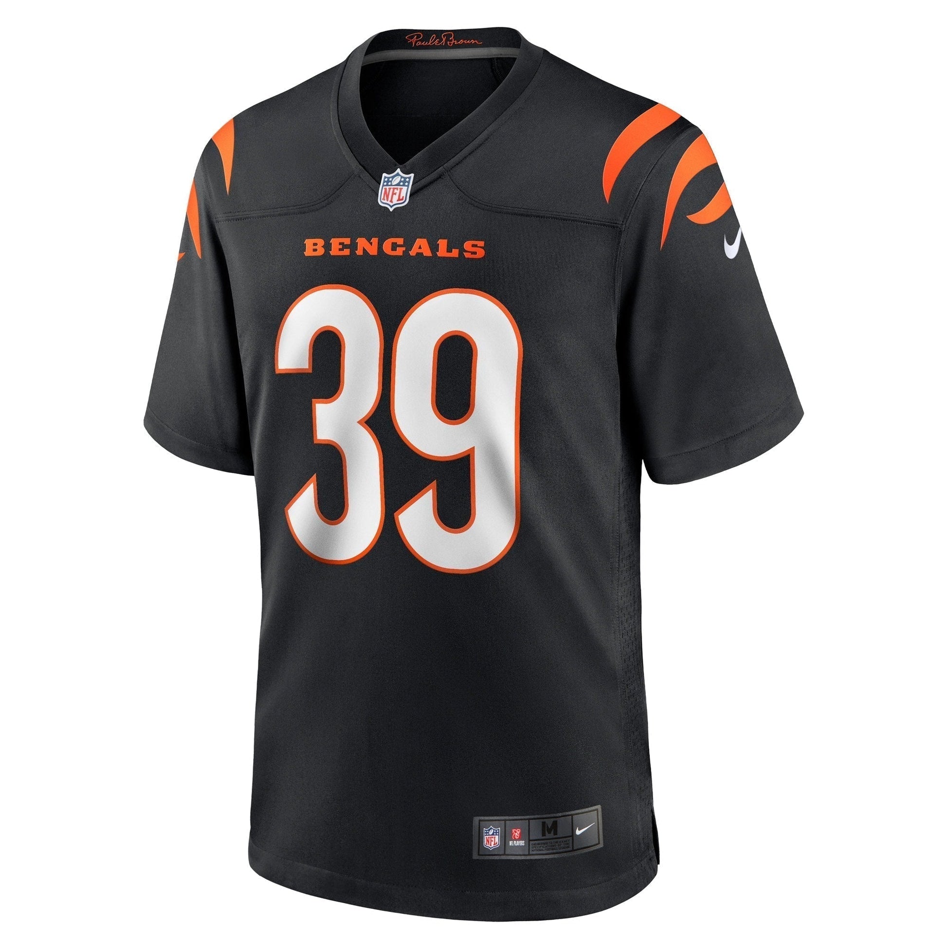 Marvell Tell III Cincinnati Bengals Game Jersey - Black football jersey product view 2