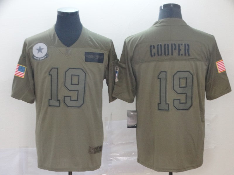 Men's Dallas Cowboys Amari Cooper #19 Brown Game Jersey1 football jersey product view 1