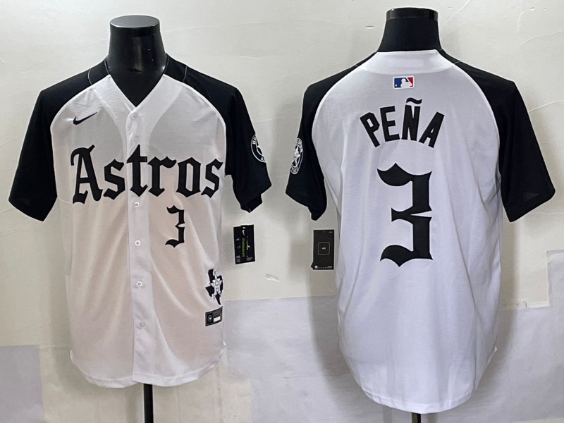 Men's Houston Astros Jeremy Pena White Game Player Jersey baseball jersey product view 1