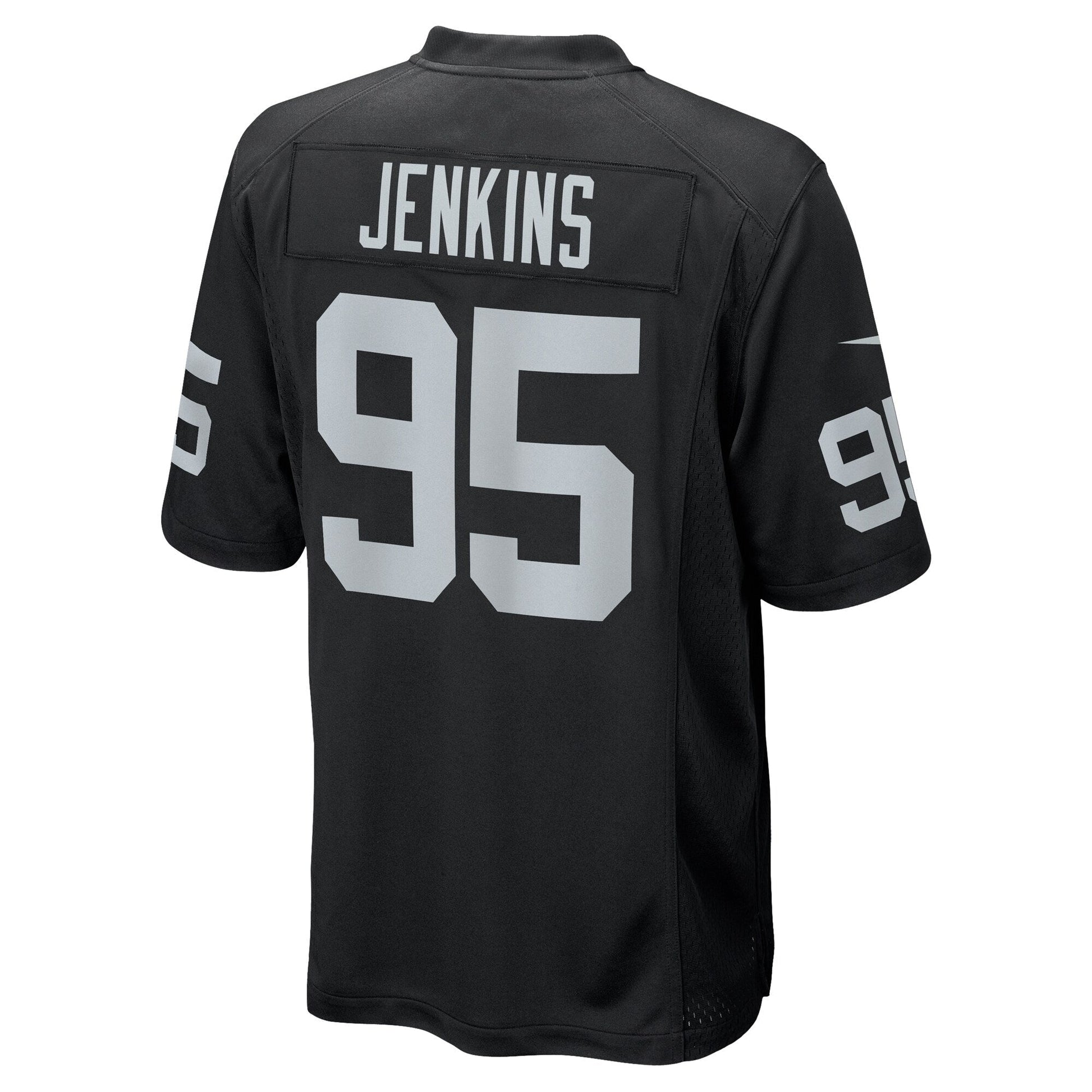 John Jenkins Las Vegas Raiders Game Jersey - Black football jersey product view 3