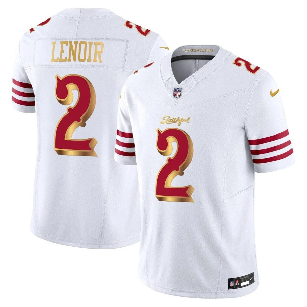 Men's Deommodore Lenoir San Francisco 49ers 2025 Rivalries Collection F.U.S.E. Limited White Jersey football jersey product view 1