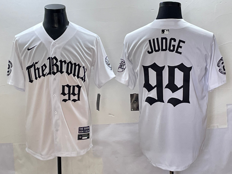 Men's New York Yankees Aaron Judge #99 White Alternate Limited Player Jersey baseball jersey product view 1