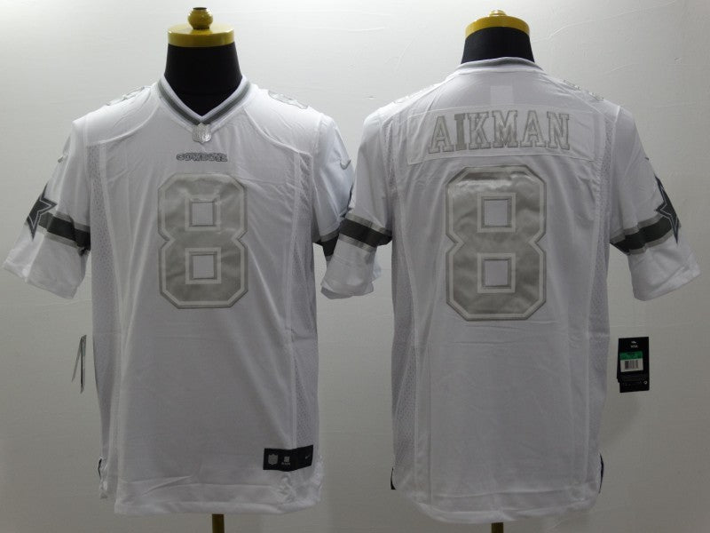 Men's Dallas Cowboys Troy Aikman #8 White Player Game Jersey1 football jersey product view 1