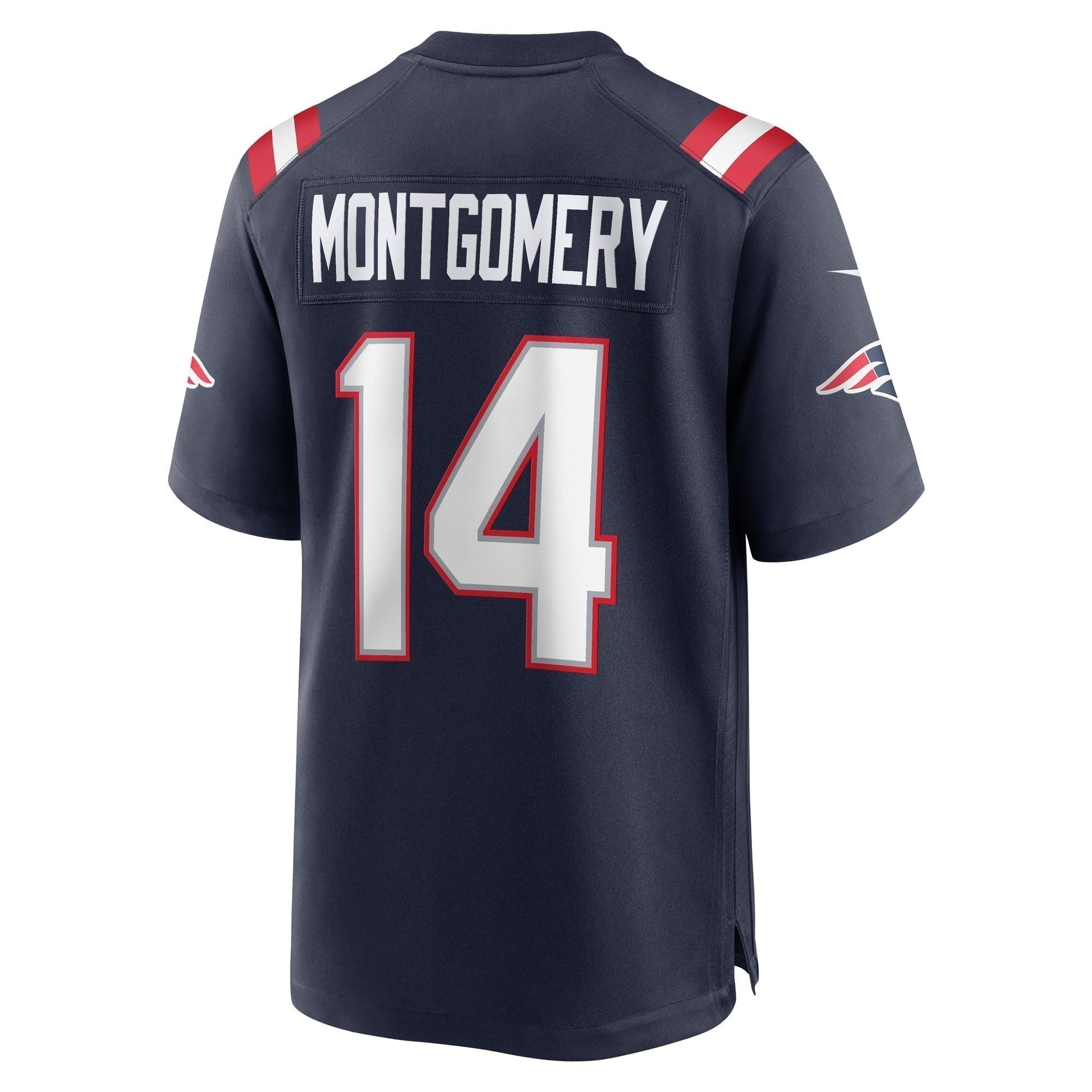 Ty Montgomery New England Patriots Game Jersey - Navy football jersey product view 3