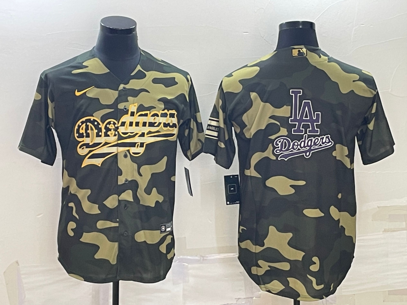 Men's Los Angeles Dodgers Camouflage Replica Baseball Jersey1 baseball jersey product view 1