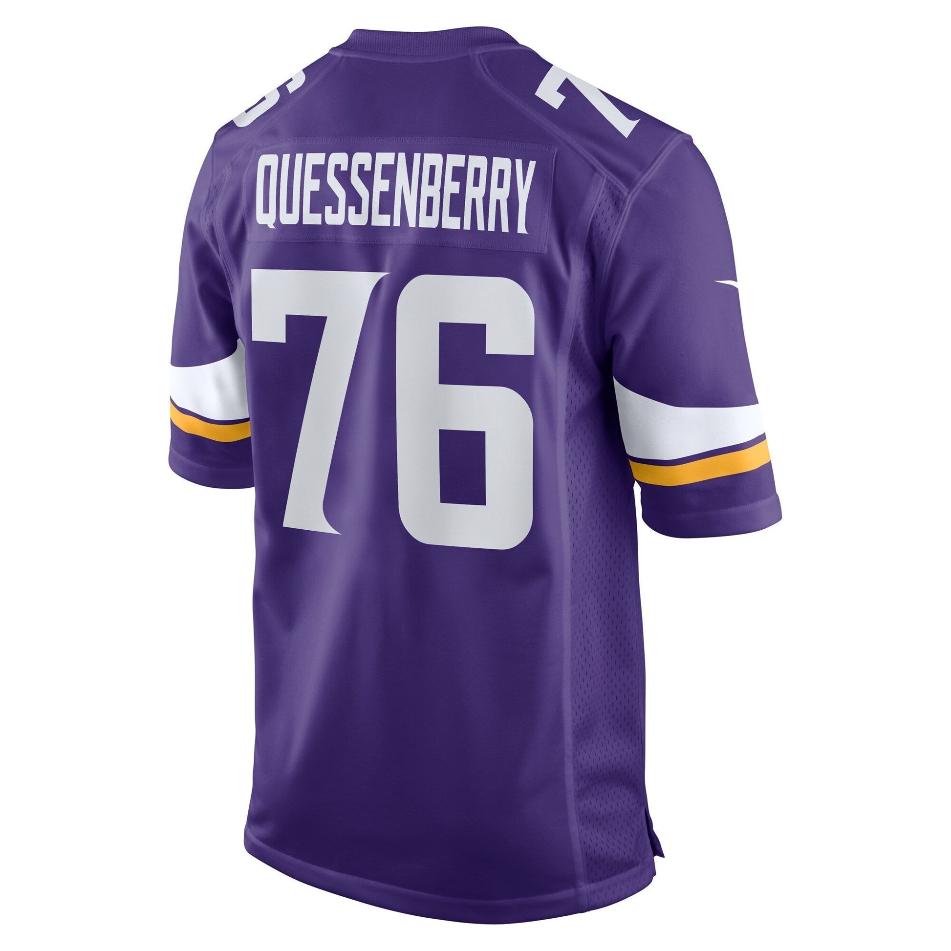 David Quessenberry Minnesota Vikings Team Game Jersey - Purple football jersey product view 3