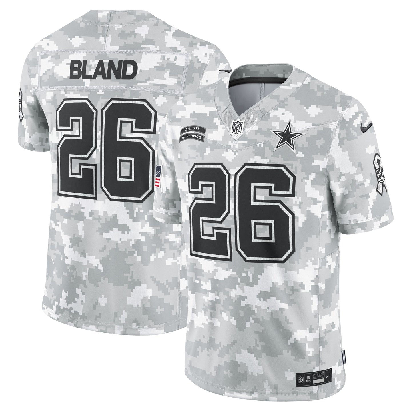 DaRon Bland Dallas Cowboys 2024 Salute to Service Limited Jersey - Arctic Camo football jersey product view 1