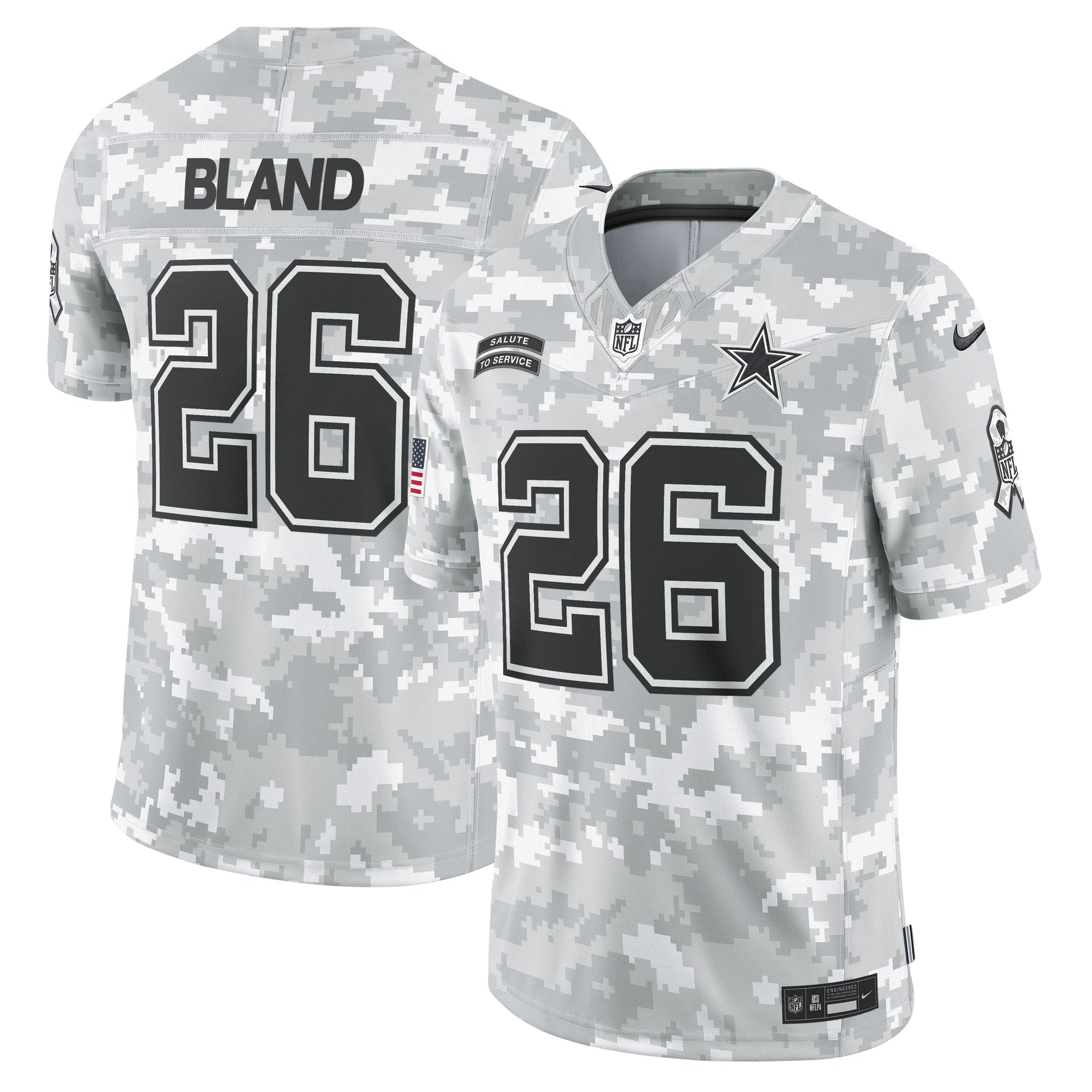 DaRon Bland Dallas Cowboys 2024 Salute to Service Limited Jersey - Arctic Camo football jersey product view 1