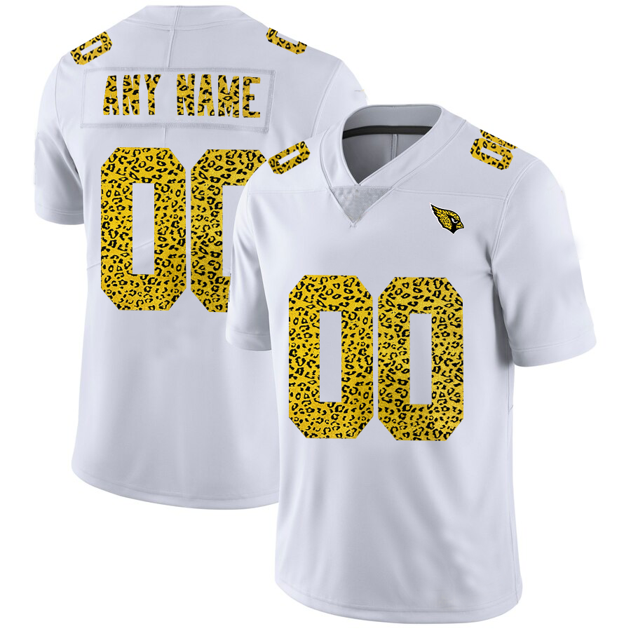 Custom1 Arizona Cardinals Jersey1 White Limited Vapor White Leopard Print Fashion Jerseys football jersey product view 1