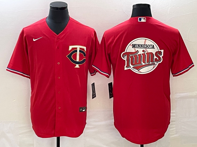 Men's Minnesota Twins Red Alternate Replica Team Jersey baseball jersey product view 1