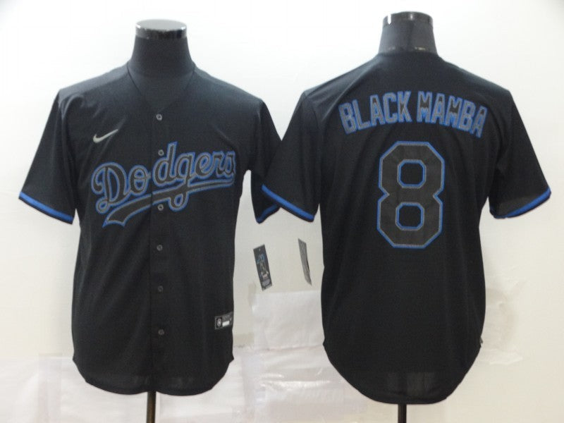 Men's Los Angeles Dodgers Kobe Bryant #8 Black Mamba Player Jersey1 basketball jersey product view 1