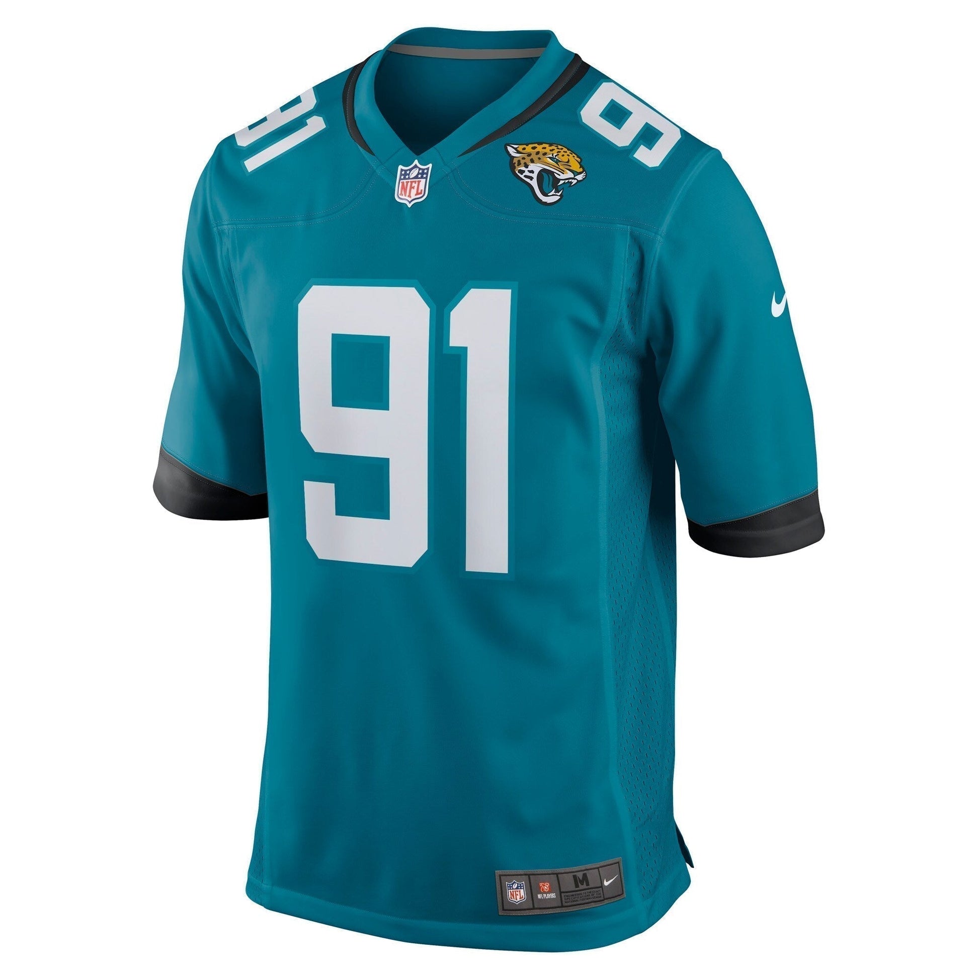 Dawuane Smoot Jacksonville Jaguars Game Jersey - Teal football jersey product view 2