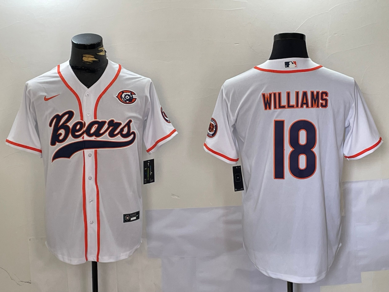 Men's Chicago Bears Caleb Williams White Game Jersey football jersey product view 1