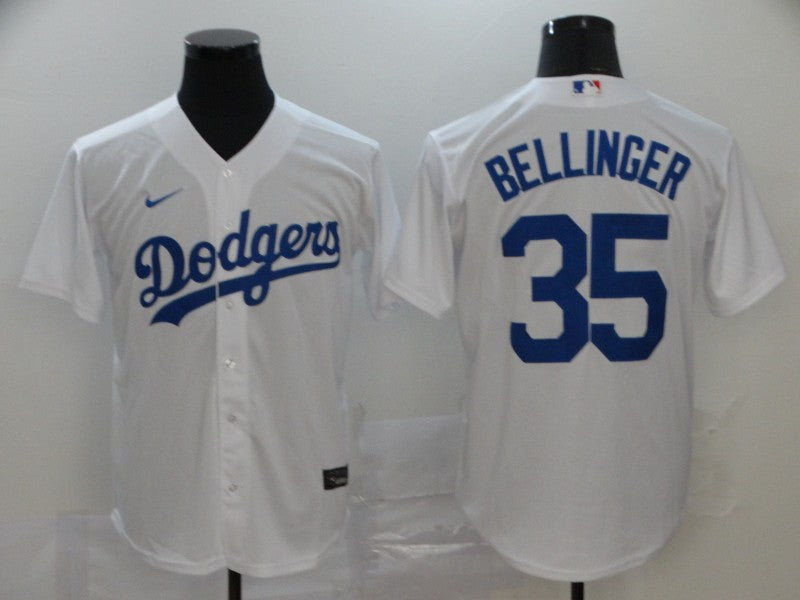 Men's Los Angeles Dodgers Cody Bellinger #35 White Replica Baseball Jersey1 baseball jersey product view 1