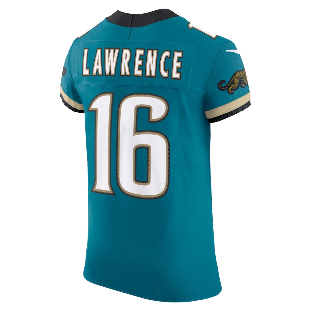 J.Jaguars #16 Trevor Lawrence Teal Prowler Throwback Vapor F.U.S.E. Elite Jersey football jersey product view 1