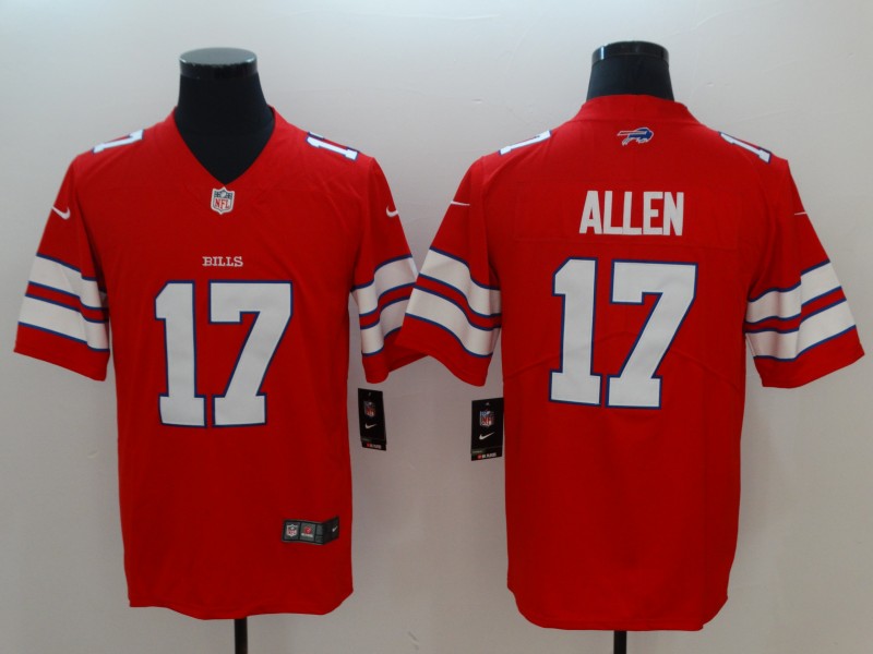 Men's Buffalo Bills Josh Allen #17 Red Alternate Game Player Jersey1 football jersey product view 1