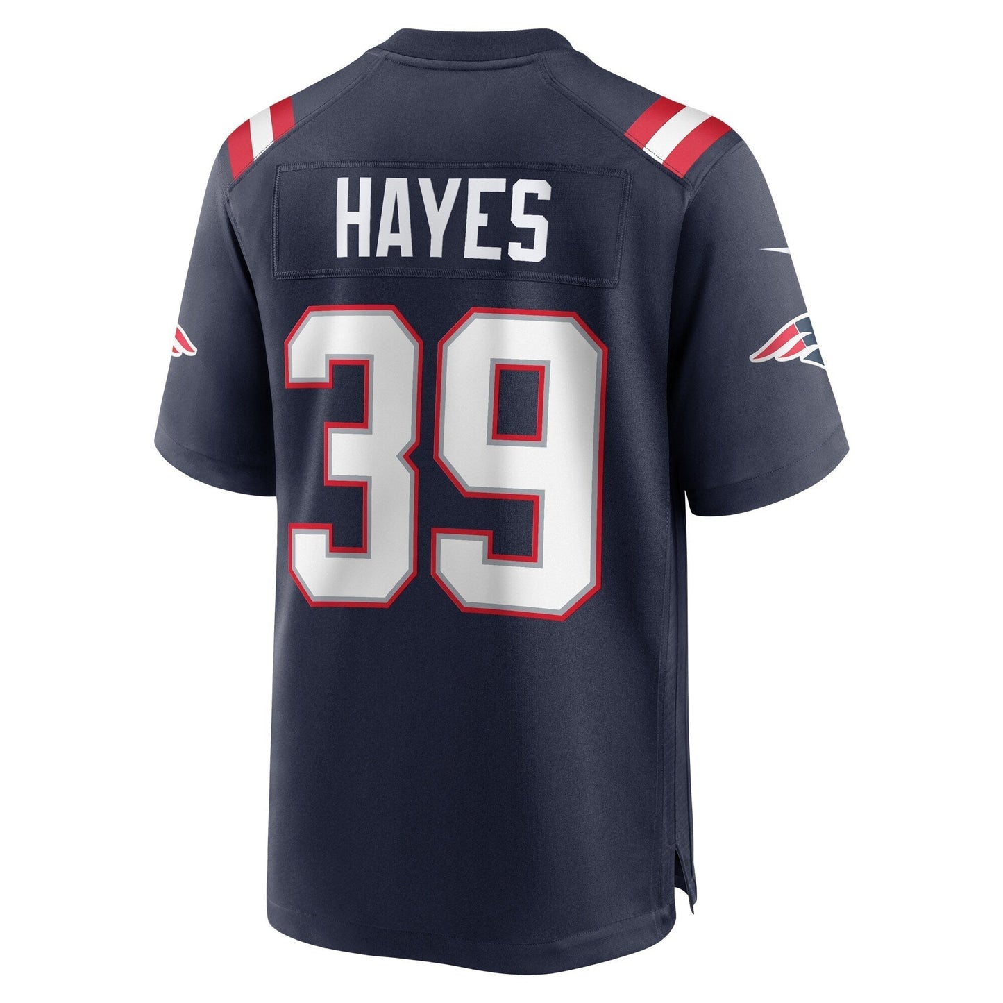 Tae Hayes New England Patriots Home Game Jersey - Navy football jersey product view 3