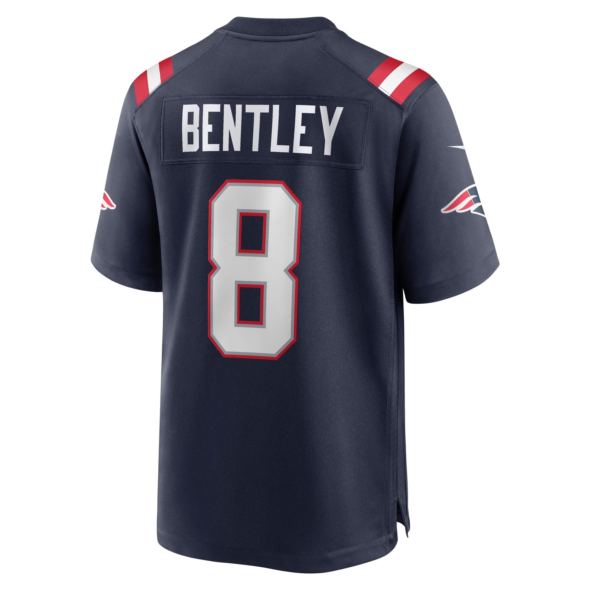 Ja'Whaun Bentley New England Patriots Game Jersey - Navy football jersey product view 3