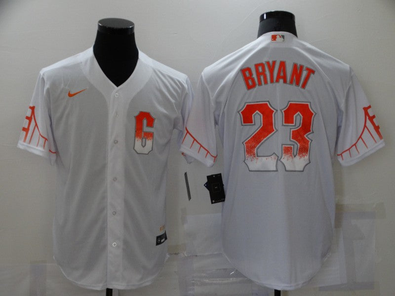 Men's San Francisco Giants Kris Bryant #23 White Replica Baseball Jersey1 City Edition baseball jersey product view 1