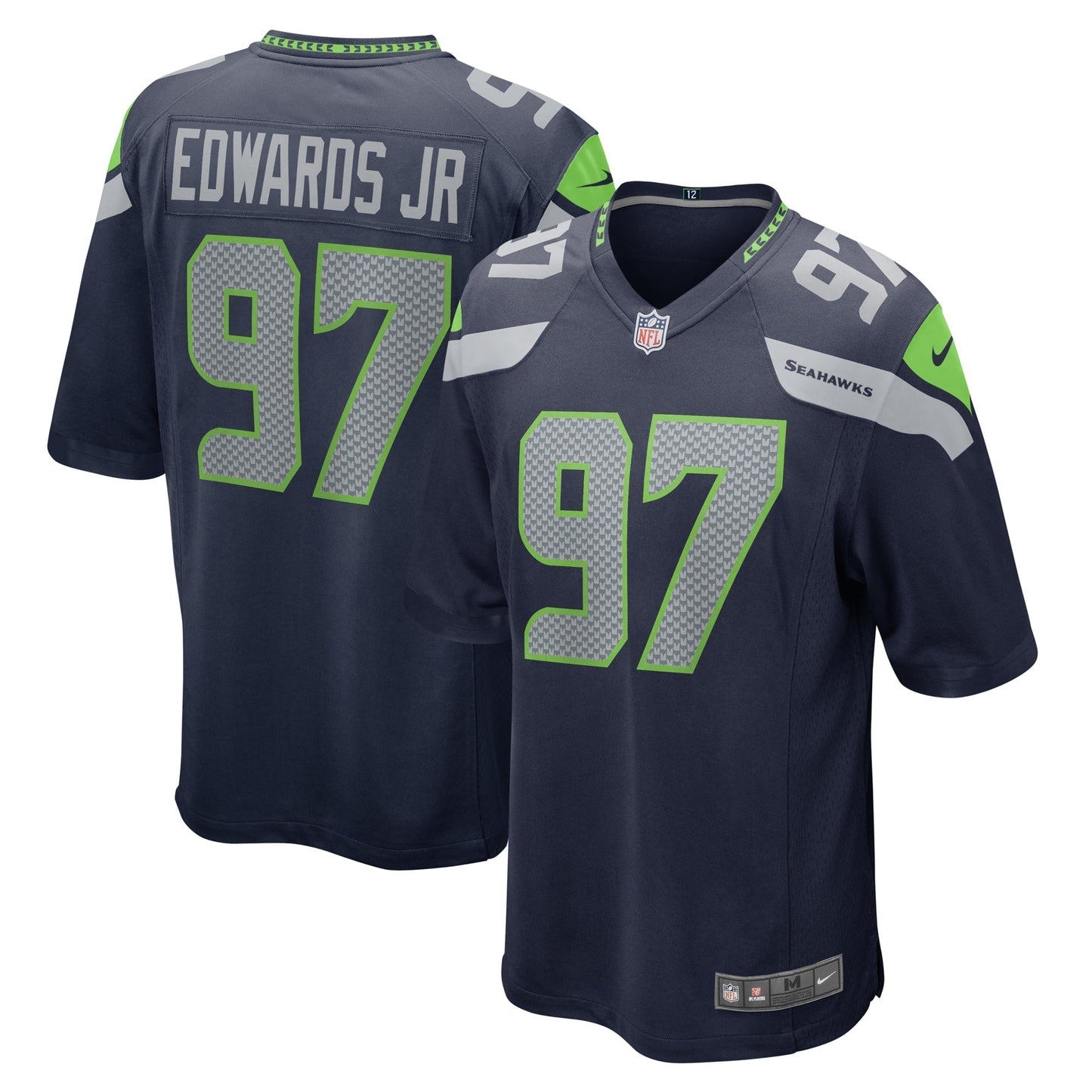 Mario Edwards Jr. Seattle Seahawks Game Jersey - College Navy football jersey product view 1
