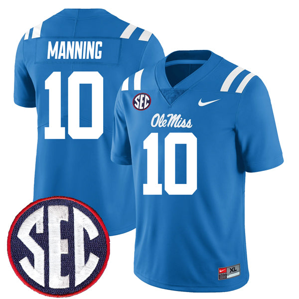 Eli Manning Ole Miss Rebels Jersey - Powder Blue sports jersey product view 1