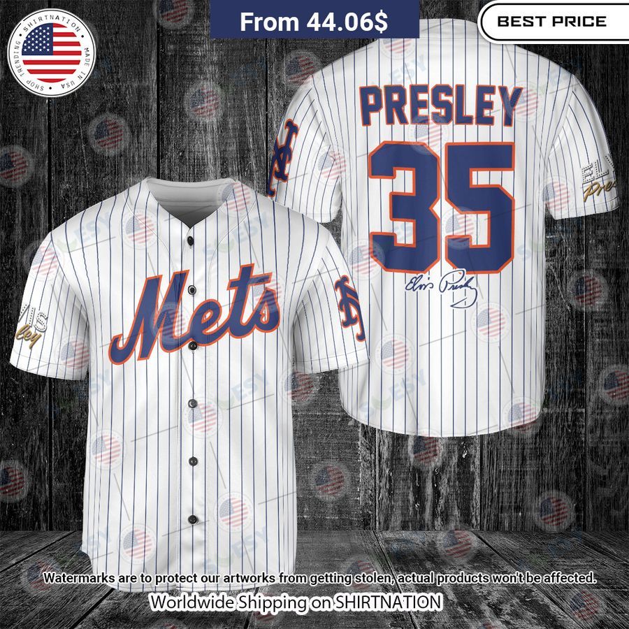 Elvis Presley 35 New York Mets Baseball Jersey Unisex T-shirt, Sweatshirt, Hoodie, Long Sleeve Tee - T-Shirt, Sweatshirt, Hoodie