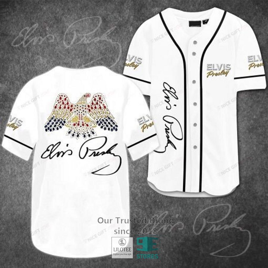 Elvis Presley Bird White Baseball Jersey Unisex T-shirt, Sweatshirt, Hoodie, Long Sleeve Tee - T-Shirt, Sweatshirt, Hoodie