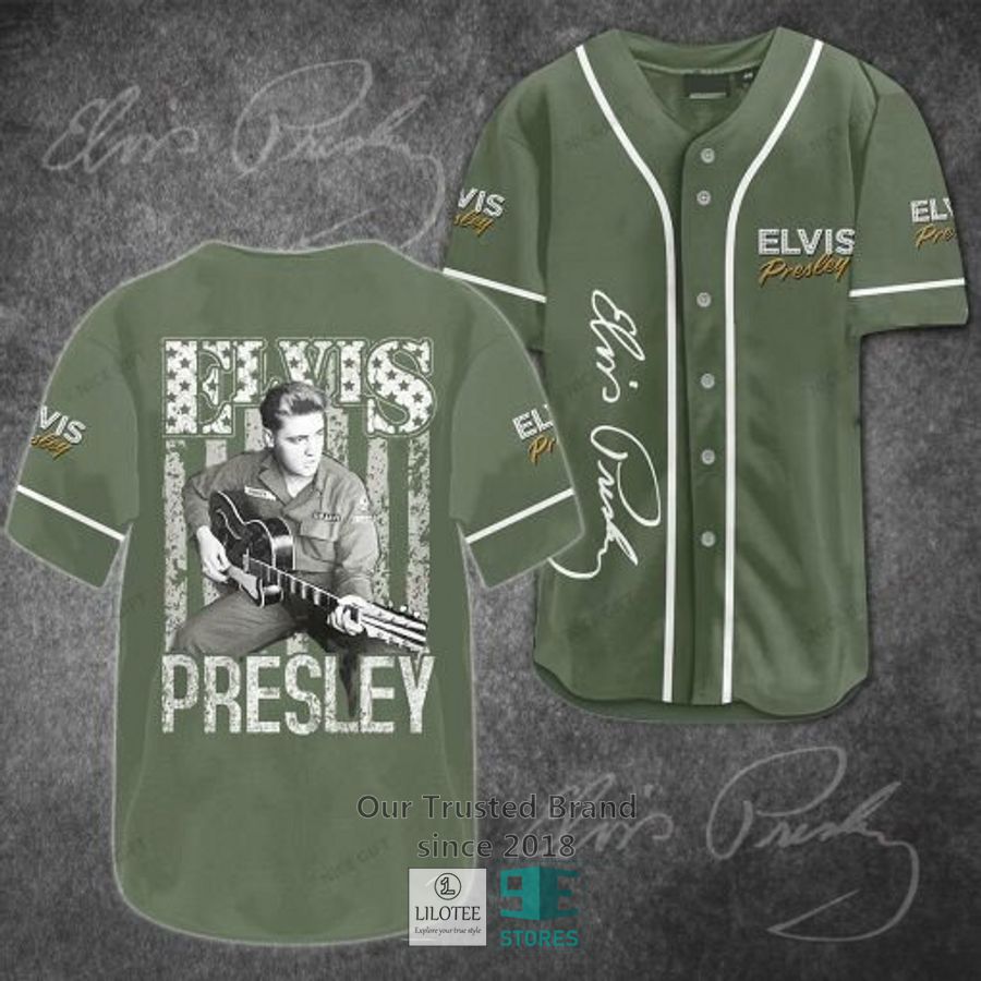 Elvis Presley Green Baseball Jersey Unisex T-shirt, Sweatshirt, Hoodie, Long Sleeve Tee - T-Shirt, Sweatshirt, Hoodie