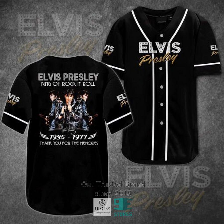 Elvis Presley Thank you for the memories Baseball Jersey Unisex T-shirt, Sweatshirt, Hoodie, Long Sleeve Tee - T-Shirt, Sweatshirt, Hoodie