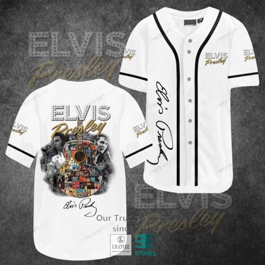 Elvis Presley White Baseball Jersey Unisex T-shirt, Sweatshirt, Hoodie, Long Sleeve Tee - T-Shirt, Sweatshirt, Hoodie