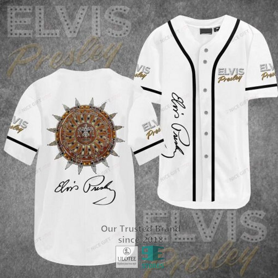 Elvis Presley White Sign Baseball Jersey Unisex T-shirt, Sweatshirt, Hoodie, Long Sleeve Tee - T-Shirt, Sweatshirt, Hoodie