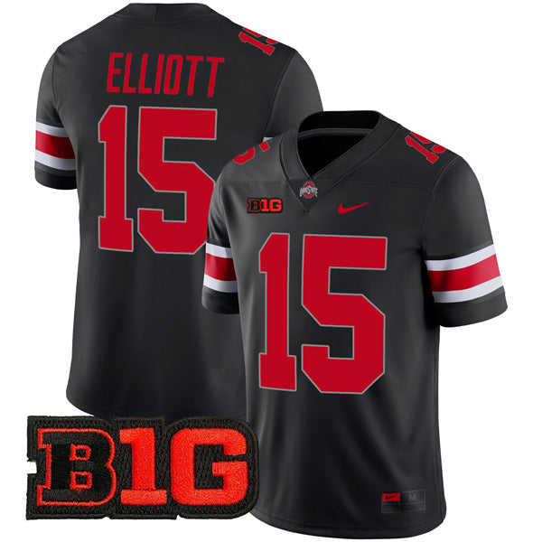 Ezekiel Elliott Ohio State Buckeyes Jersey Black sports jersey product view 1