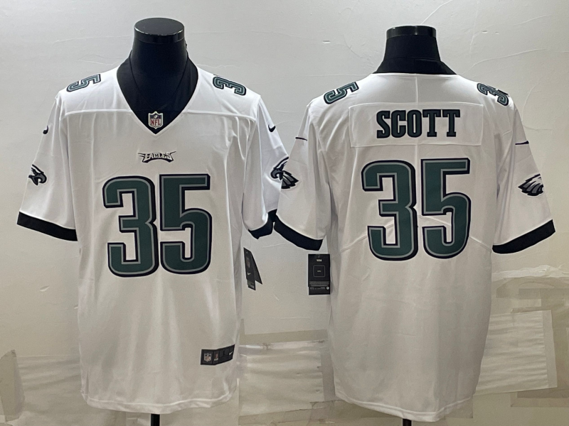 Men's Philadelphia Eagles Boston Scott White Game Jersey football jersey product view 1
