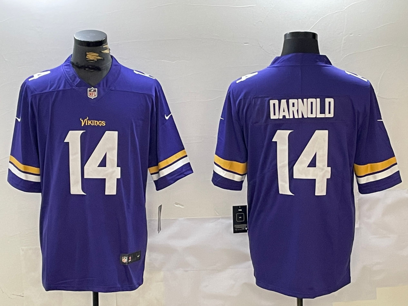Men's Minnesota Vikings Sam Darnold Purple Team Game Jersey football jersey product view 1