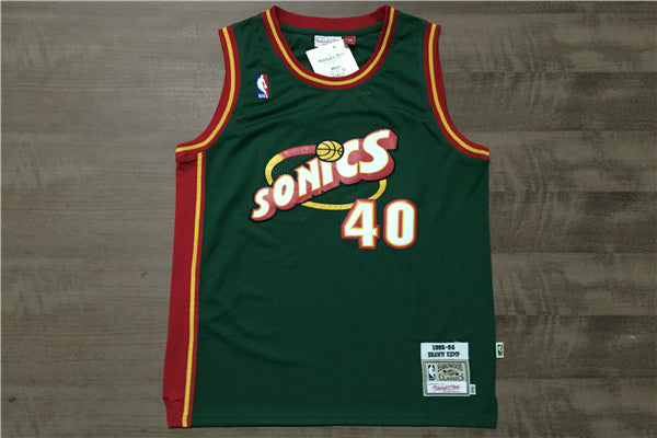 SuperSonics 40# Sean Kemp Green 95-96 Classic Retro Premium Mesh Fan Edition Jersey basketball jersey product view 1